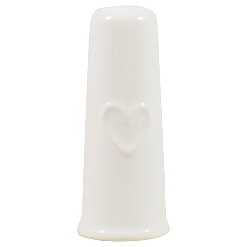 White heart embossed - white,