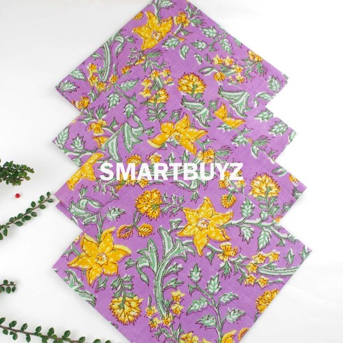 Purple yellow floral block - &,