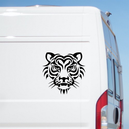 Tiger head sticker car caravan - tiger,