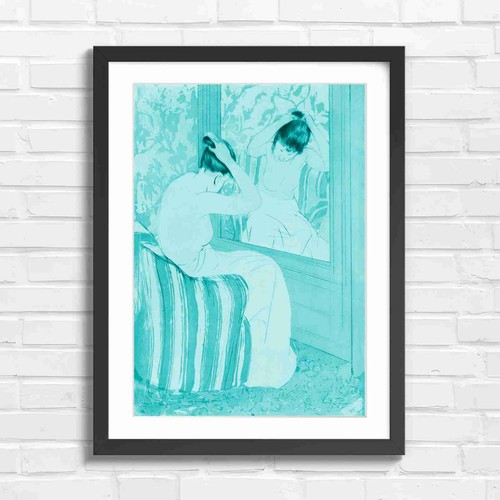 Art nouveau woman grooming - woman,