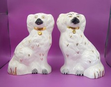 Pair of BESWICK STAFFORDSHIRE CHINA  KING CHARLES SPANIEL MANTEL DOGS