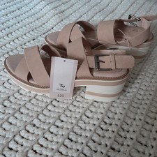 TU Sandals - Size 7 - Brown/White - Unworn