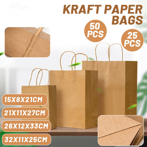 Brown paper bags with - brown,
