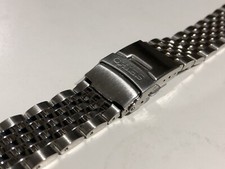 SEIKO 20mm Rice Bead Jubilee watch strap bracelet straight lug ends heavy duty