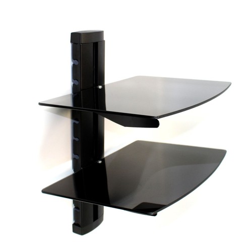 Floating shelf tempered black - tempered,