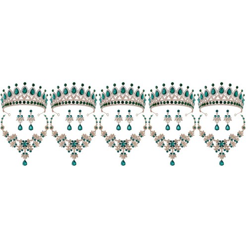Girls crown necklace earring - crown,