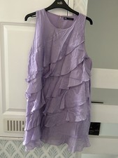 Zara Lilac Ruffle Mini Dress XL