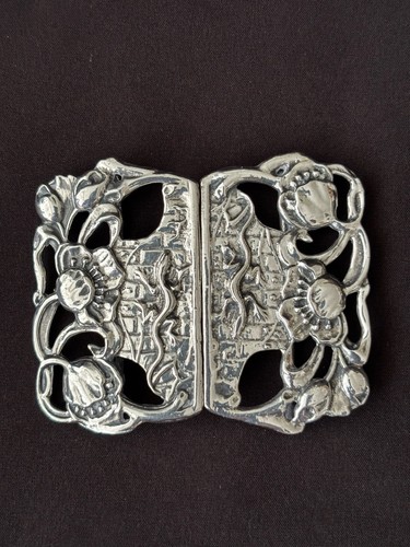 Solid silver nurses belt - solid,