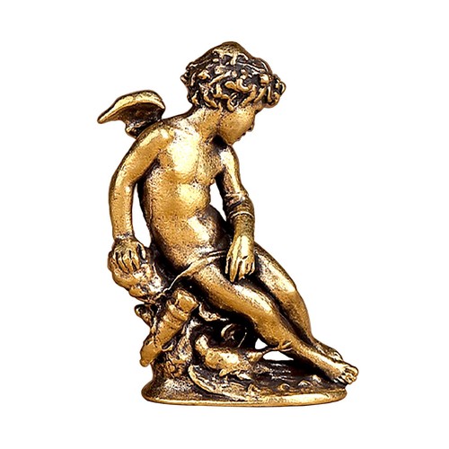 Copper cupid angel - angel, figurines