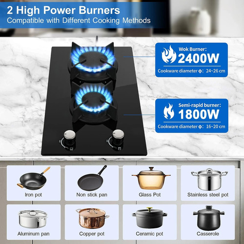 Burners gas hob 30cm - 2,