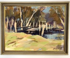 Framed Landscape Oil Painting