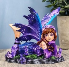 Purple Girl Fairy Statue