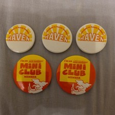 Vintage 80s Haven Holidays and Nat Holidays Mini Club Member Pin Badges