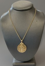 9CT GOLD ROUND ST CHRISTOPHER