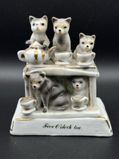 Antique Conta & Boehme (?) German Porcelain Cat Fairing ‘Five O’clock Tea’