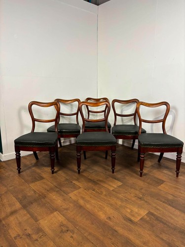 Set six victorian mahogany - six,