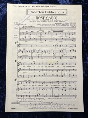Vintage sheet music rose - sheet,