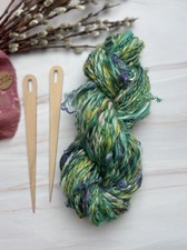 Boho Hand Spun Art Yarn. Funky