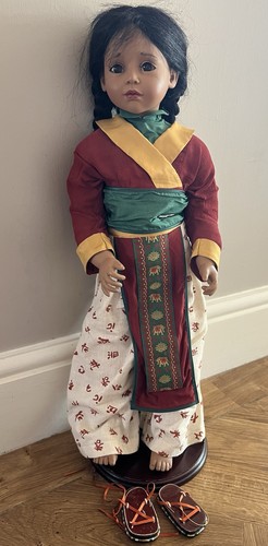 Götz saya doll displayed - saya,