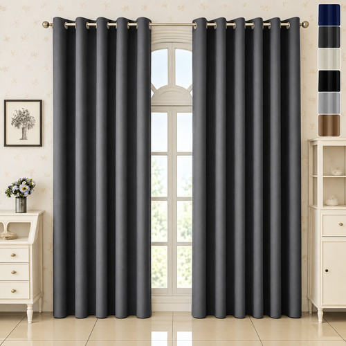 2pcs blackout curtains eyelet - 2pcs,