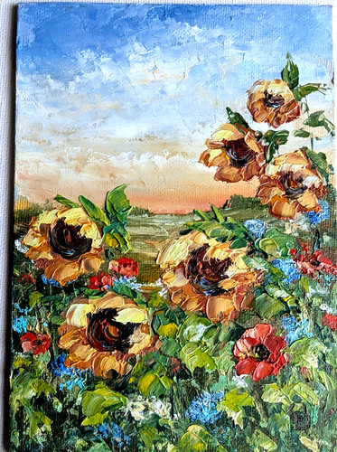 Sunflowers original oil - sunflowers,