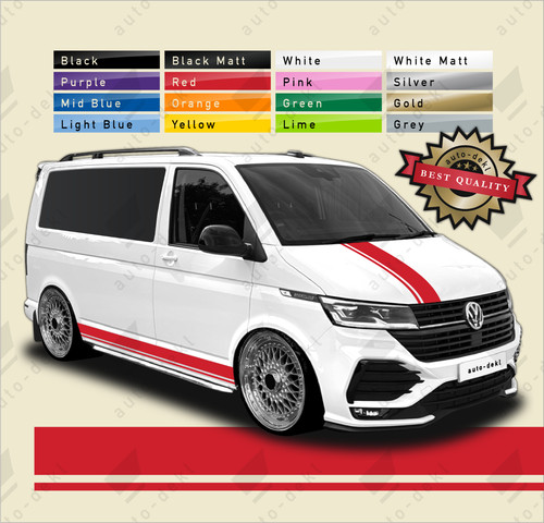 Side stripes bonnet decals - stripes,