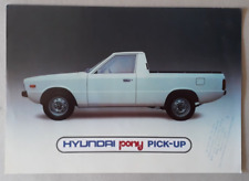 Hyundai Pony Pick-Up Brochure / Leaflet 1982