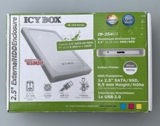 IcyBox USB3.0 SATA III Aluminium Enclose For 2.5 HDD/SSD Silver/White (IB-254U3)