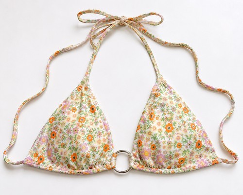 Floral orange green - floral,