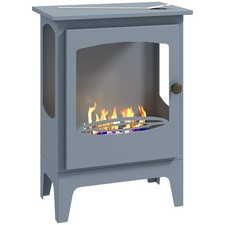 HOMCOM Freestanding Bioethanol Fireplace Ethanol Fireplace Stove, Grey