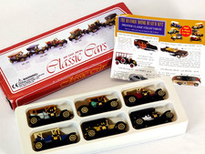 Diecast Classic Cars Set Boxed Antique-style Models Set of Six Plastic Toy Car