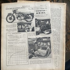 ARIEL 'Hunter" and "Huntmaster" road tests original Magazine  4 A4 pages