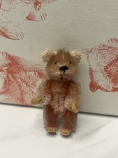Tiny pre war pink  Schuco Piccolo Teddy Bear just 2.5" Tall