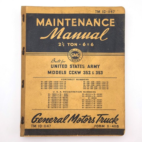 1941 army maintenance manual - maintenance,