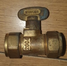 ISOGAS Gas Isolation Isolating Ball Valve 15mm Brass Lever Knob Shut Off