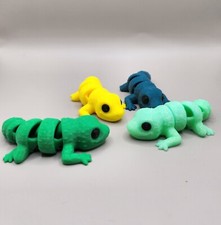 Set of 4 Baby  Leopard Geckos 3d Printed - Articulating motion/child adult gifts
