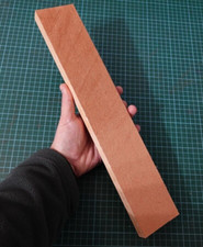 XL Wood & Genuine Leather Strop Block for Sharpening Large Blades