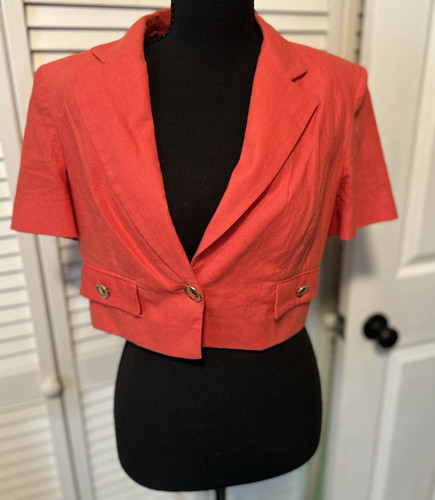 Zara women coral cropped - women's,