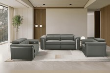 Plaza Top Grain Grey Leather