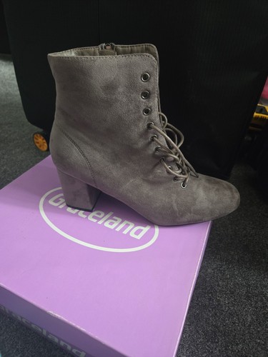 Graceland grey heeled - lace, up