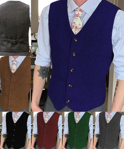 Business mens tweed vests - mens,