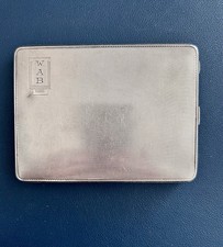 Silver Cigarette Case George V Art Deco Monogrammed Sterling Silver 1930s
