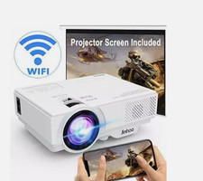 JINHOO Wifi Projector 4500 Lumen 1080P Full HD Supported plus 100" Screen
