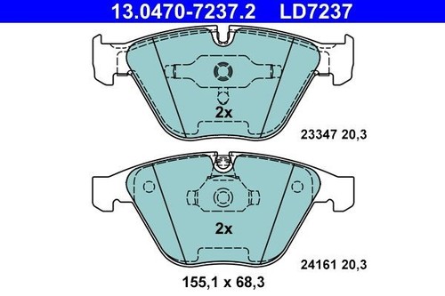 Brake pad set disc - brake,