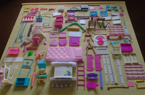 Vintage barbie doll - barbie, furniture
