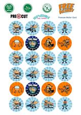 DOGMAN INSPIRED 24 X 1.5" ROUND CUPCAKE TOPPERS EDIBLE WAFER CARD PRE-CUT 