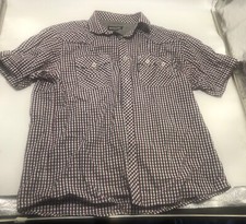 Lambretta Mens Short Sleeved Shirt Check Mod Shirt Size Xl Extra Large