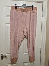 Ladies Lipsy London  Velour Joggers  Dusky Pink Size  24