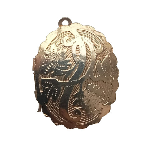 Vintage gold tone oval - vintage,