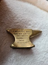 Vintage Brass Paperweight/Collectible "The Blacksmith's Anvil" from Gretna Green